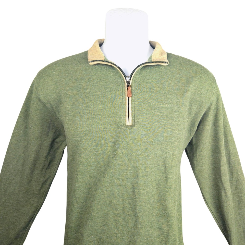 Johnnie-O Sully Mens 1/4 Zip Pullover Evergreen Green JMKO1460 Medium